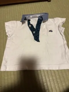 familiar ポロシャツ 90サイズ ホワイト/ブルー