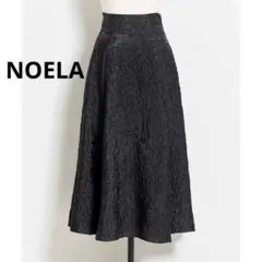 【定価14,850円 】美品　NOELAシアージャガードスカート 黒のサムネイル