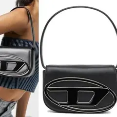 DIESEL ディーゼルゴールド グリッターハンド バッグショルダーバック 