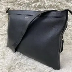 美品・2WAY ポールスミス レザーショルダーバッグ サコッシュA4可 黒
