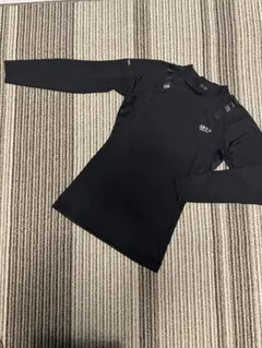 workmanコトブキニットメンズブラック長袖カットソー ストレッチ素材