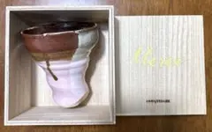 ルスール ピンク 焦茶 陶器杯 木箱付き