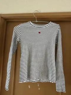 キッズ　リブクルーネックT（長袖）【GU】