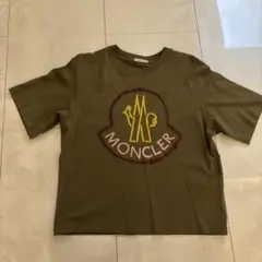 【美品】MONCLER ビッグロゴ Tシャツ カーキ SSのサムネイル