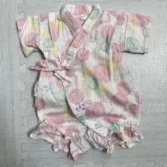 【補正あり】アプレレクール ロンパース 甚平 ベビー 70 80 ピンク 女の子