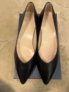 【美品】Au BANNISTER ブラックポインテッドトゥヒール　サイズ40