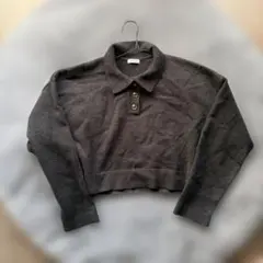 【INGNI】ショート 長袖 ニット ポロ トップス M イング