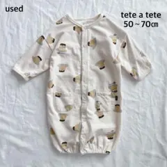 tete a tete* プリン柄 2wayオール カバーオール ロンパース