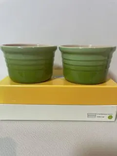 《新品》LE CREUSET スモールラムカン 2個セット グリーンのサムネイル