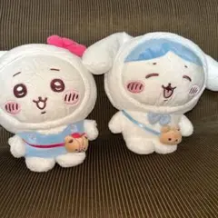 ちいかわ‪ サンリオコラボ ぬいぐるみ ちいかわ ハチワレのサムネイル