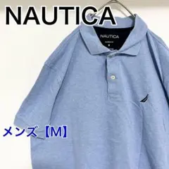 YY41【US輸入】NAUTICA(ノーティカ)　ポロシャツ【メンズM】水色のサムネイル