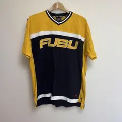 FUBU Vネック Tシャツ イエロー ネイビー Mのサムネイル