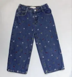 【ZARA KIDS】ハート刺繍　デニム　100のサムネイル