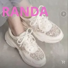 完売品　新品未使用RANDAフラワーモチーフ シアースニーカー Mサイズのサムネイル