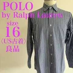 ポロバイラルフローレン　ストライプ　ポロシャツ　90s CURHAM 良品