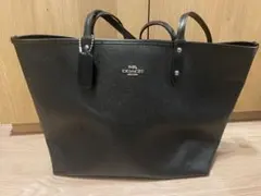 COACH リバーシブルトート　ブラック×ブラウンフラワー