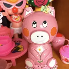 昭和 レトロ 内藤ルネ ウサギ 貯金箱 陶器 - メルカリ