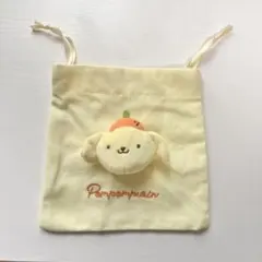 ポムポムプリン マスコット付き巾着