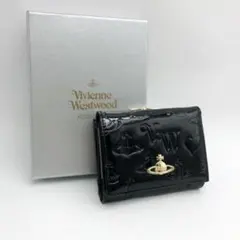 ヴィヴィアンウエストウッド がま口 三つ折り財布 ウォレット デコボコ