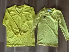 hummel イエロー 長袖シャツ 2点セット