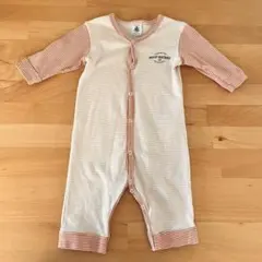 PETIT BATEAU ストライプロンパース 6m67cm