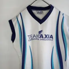 90s　イタリア製　ゲームシャツ　ノースリーブ　Tシャツ　メッシュ　白　Lのサムネイル