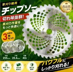 3 세트, 칩 톱, 교체용 블레이드, 250mm, 40 블레이드 커터, 잔디 깎는 기계