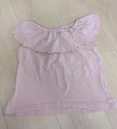 CLASSIC フリル付きピンクTシャツ 100