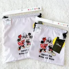 ディズニー　レトロ　ミッキー ミニー　巾着　S M 保育園　幼稚園　入園