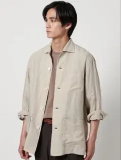 UNITED ARROWS LIBECO リネン シャツジャケットLのサムネイル