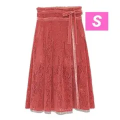 美品✨リリーブラウン フロッキーラップ風スカートパンツ レディース ピンク　S