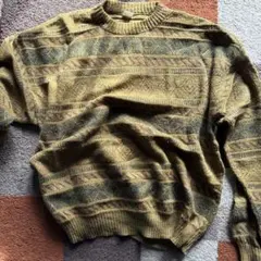 DUFFER 製品染め ケーブルニット カーキ L - メルカリ