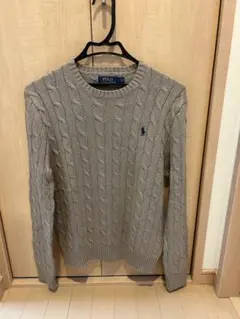 POLO RALPH LAUREN ベージュケーブルニットセーター SPサイズ