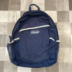 Coleman リュック　コールマン　バックパック ドット柄 ネイビー