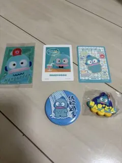 ハンギョドン　缶バッジ　カード　サンリオ　ガチャガチャ