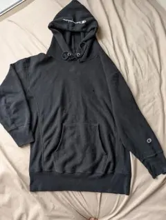 Championリバースウィーブ ブラック パーカー フード付き