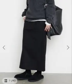 シンプル ブラック タイトスカートのサムネイル