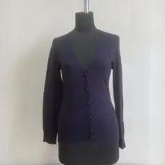 COMME CA ISM 長袖カーディガン ネイビー M