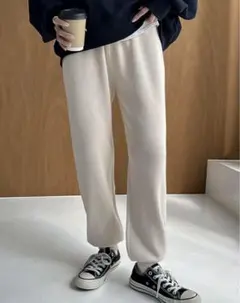 andme ストレッチジョガーニットパンツ