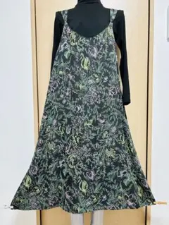 着物リメイク　ハンドメイド　ジャンパースカート　フリーサイズ