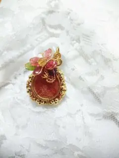 サンストーンラッピングペンダントトップ.*・゜