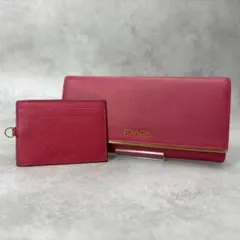 PRADA 長財布 折り財布 サフィアーノレザー パスケース付き ゴールド金具