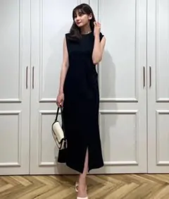 Herlipto/tribeca jersey dress M ワンピース 黒 - メルカリ