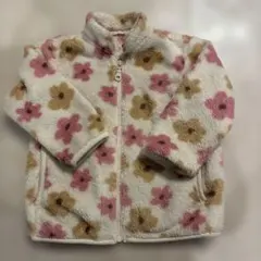 UNIQLO フリースジャケット 90サイズ 花柄