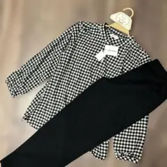 【新品未着用】パジャマ ルームウェア セットアップ M ギンガムチェック