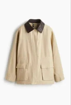 H＆M コーティング襟付きジャケット　ライトベージュ