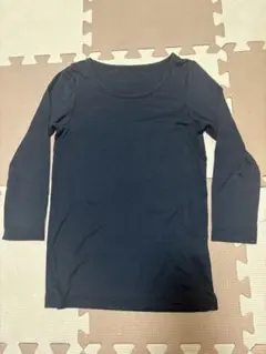 HEATTECH 長袖アンダーシャツ 120 ネイビー、