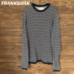 ♦︎【FRANK&OAK 】幾何学模様 長袖スエット トレーナー 薄手 S
