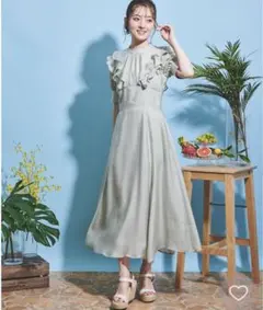 ノエラ　noela ワイドウエストフリルワンピース