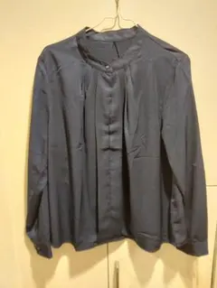 2wayタックネイビーブラウス